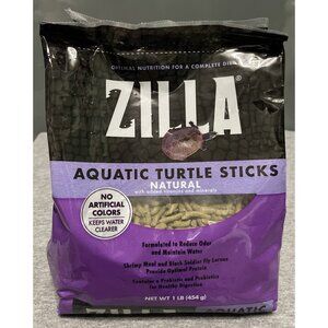 Zilla Turtle Sticks Aquatic Turtles Food 1 Pound Natural Ingredients Protein New